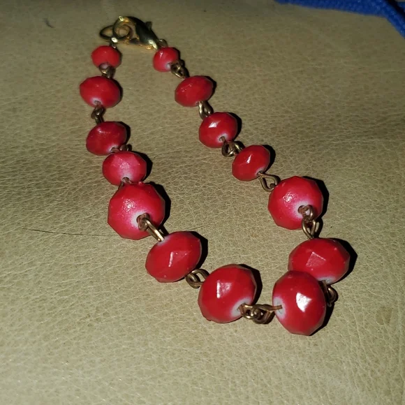 Earthy Red and Blue Bracelet lot - Picture 2 of 11